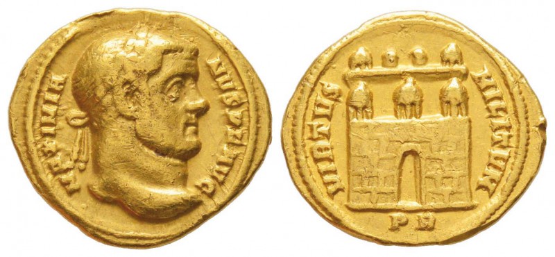 Maximianus Hercules 286-310
Aureus, Rome, 298-299, AU 5.76 g.
Avers : MAXIMIAN...