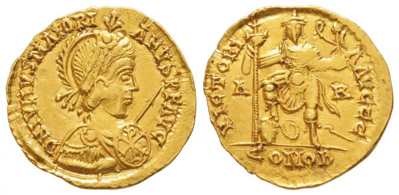 Maiorianus 457-461
Solidus, Arles, 458-461, AU 4.42 g.
Avers : DN IVLIVS MAIOR...