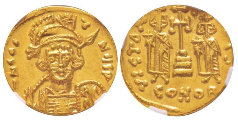 Constantin IV 668-685
Solidus, Constantinople, 668-685, AU 4.51 g.
Avers : DN ...