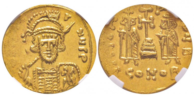Constantin IV 668-685
Solidus, Constantinople, 668-685, AU 4.48 g.
Avers : DN ...