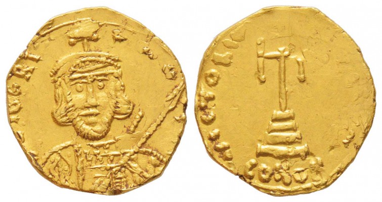 Tiberius III 698-705
Solidus, Syracuse, AU 3.7 g. 
Avers : D TIBERI AVGY Buste...
