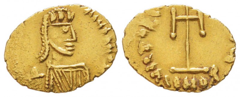Anastasius II 713-715
Tremissis, Syracuse, AU 1.25 g. 
Ref : Hahn 13, Sear 147...
