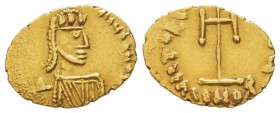 Anastasius II 713-715
Tremissis, Syracuse, AU 1.25 g. 
Ref : Hahn 13, Sear 1473b
Conservation :  TTB. Très Rare