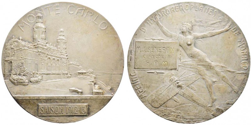 Monaco, Albert Ier 1889-1922
Médaille en argent, Concours d'hydroaéroplanes par...