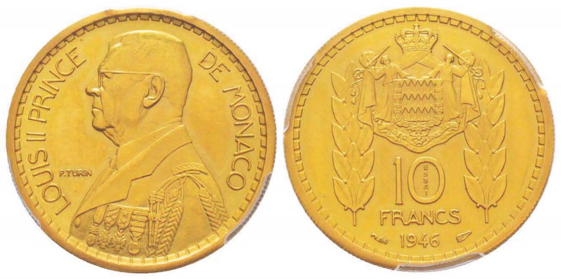 Monaco, Louis II 1922-1949
10 Francs Essai, 1946, AU, 13.5 g. 
Ref : G. MC136...