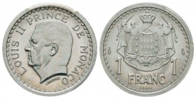 Monaco, Louis II 1922-1949
1 Franc Essai, sans date (1943), Al 1.3 g. Tranche lisse
Ref : G. MC131
Conservation : PCGS SP64
Quantité: 300 exemplai...