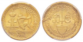 Monaco, Louis II 1922-1949
50 centimes  1924, Cu-Al 2 g. Poissy
Ref : G. MC125
Conservation : PCGS MS65