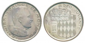 Monaco, Piéfort de 1 Franc,  1960, AG, 30.9 g.
Avers : RAINIER III PRINCE DE MONACO / 1974
Tête nue de Rainier de Monaco à droite signature R.COCHET...