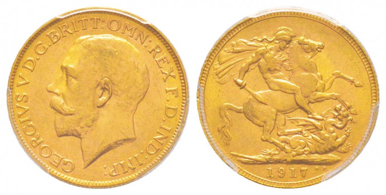 Australie, George V 1910-1936
Sovereign, Perth, 1917 P, AU 7.98 g. 917‰  
Ref ...