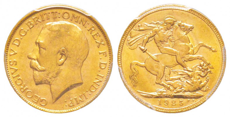 Australie, George V 1910-1936
Sovereign, Melbourne, 1925 M, AU 7.98 g. 917‰  
...