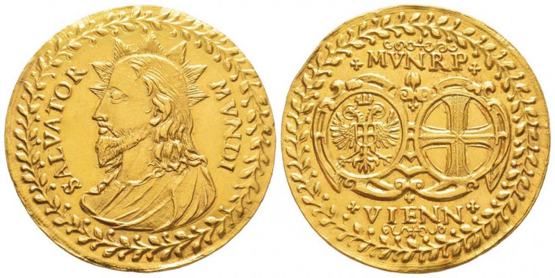 Autriche, Leopold I, 1657-1705
Médaille en or de 10 Ducats, Vienne, 1654, AU 34...