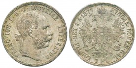 Autriche, Franz Joseph 1848-1916
Florin, 1877, AG 12.34 g. 
Ref : KM#2222
Conservation : PCGS MS63