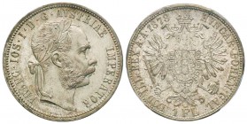Autriche, Franz Joseph 1848-1916
Florin, 1878, AG 12.34 g. 
Ref : KM#2222
Conservation : PCGS MS64