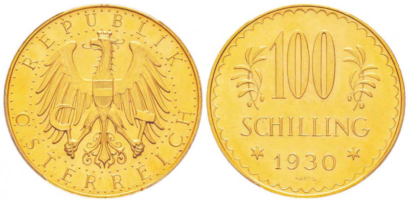 Autriche, République 1918-
100 Schilling, 1930, AU 23.52 g.
Ref : Fr.520, KM#2...