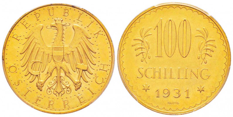 Autriche, République 1918-
100 Schilling, 1931, AU 23.52 g.
Ref : Fr.520, KM#2...