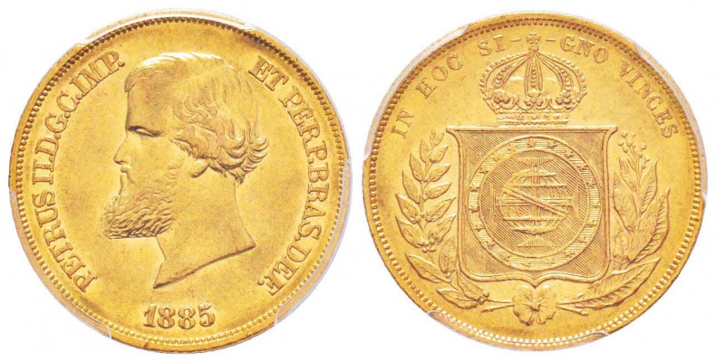 Brésil, Pedro II 1831-1889
10000 Reis, Rio, 1885 , AU 8.94 g.
Ref : Fried.122,...