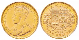 Canada, George V 1910-1936
USA, 5 Dollars, 1912 C, Ottawa, AU 8.35 g. 
Ref : KM#26
Conservation : PCGS MS62
