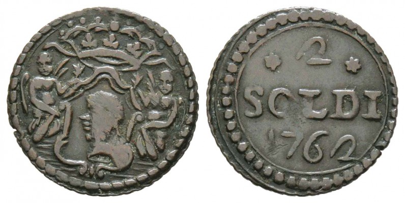 Corse, Pascal Paoli 1762-1768  
2 soldi, Murato, 1762, Billon 1.15 g.   
Avers...