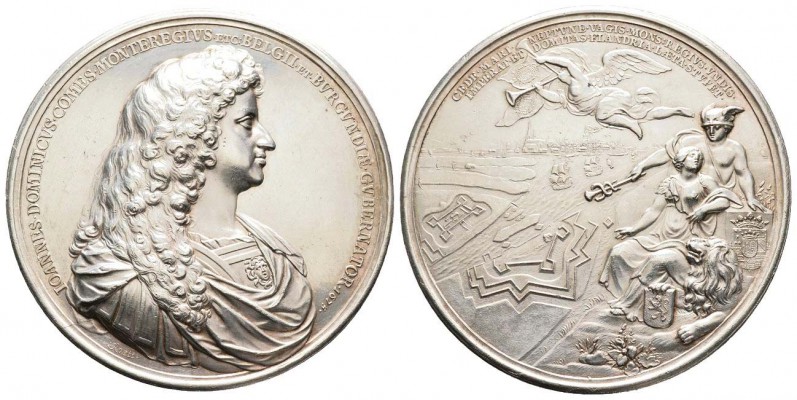Espagne, Carlos II 1665-1700
Médaille en argent, ND 1675, AG 152 g. 75 mm
Aver...
