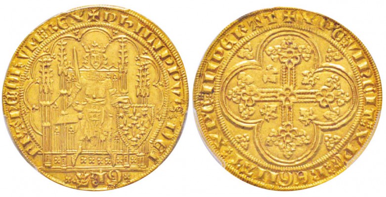 France -  Valois
Philippe VI de Valois (1328-1350)
Ecu d'or à la chaise, 2e ém...