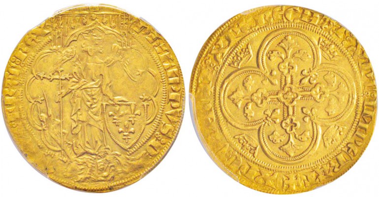 Valois
Philippe VI de Valois (1328-1350)
Ange d'or, 2ème émission du 8 août 13...