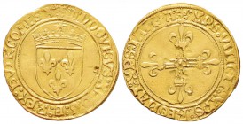 Louis XII (1498-1515)
Écu d'or au soleil, de Provence, 3e type, Aix en provence, AU 3.37 g. 
Avers : LVDOVICVS  XII D G F REX PVIE COMES A  Ecu de F...