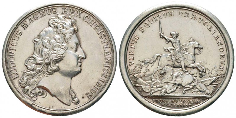 France, Louis XIV 1643-1715
Médaille, victoire de la cavalerie française à la b...