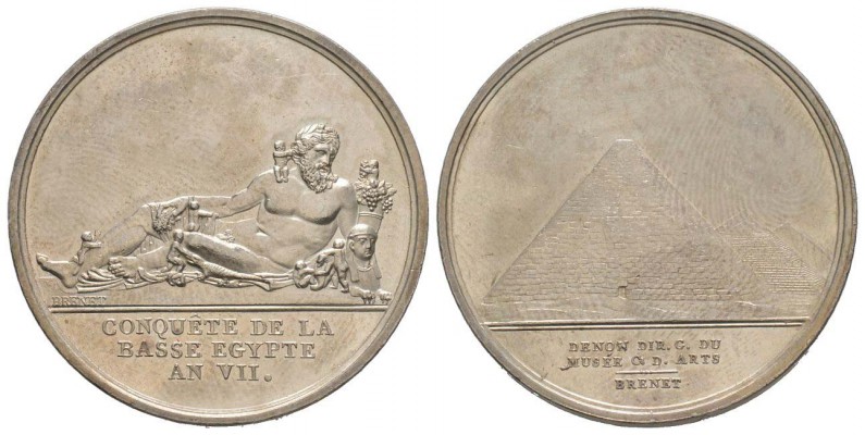 France, Directoire 1795-1799
Médaille, Conquête de la Basse-Égypte, par Brenet,...