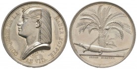 France, Directoire 1795-1799
Médaille, Conquête de la Haute-Égypte, par Galle, AN VII (1799), AG 23.08 g. 34 mm 
Avers : CONQUÊTE DE LA  HAUTE ÉGYPT...