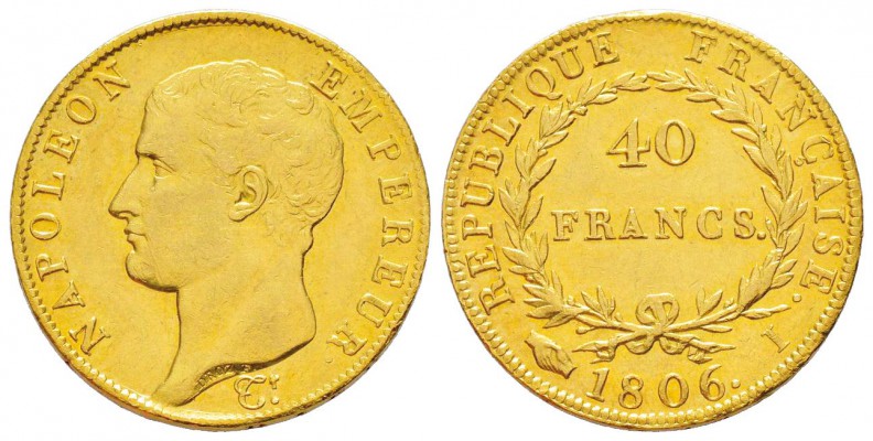 France, Premier Empire 1804-1814       40 Francs, Limoges, 1806 I, AU 12.9 g.   ...