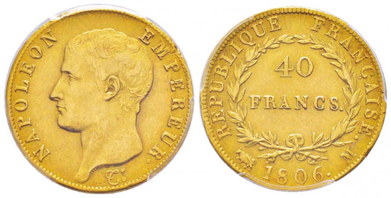 France, Premier Empire 1804-1814       40 Francs, Toulouse, 1806 M, AU 12.9 g.  ...