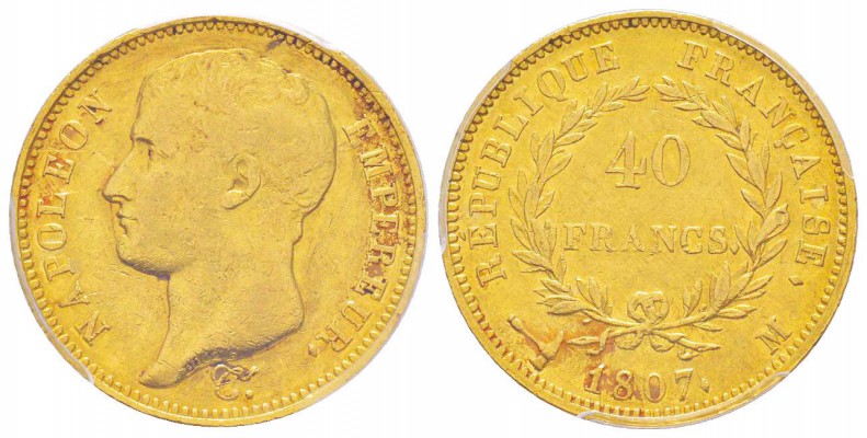 France, Premier Empire 1804-1814       40 Francs, Toulouse, 1807 M, AU 12.9 g.  ...