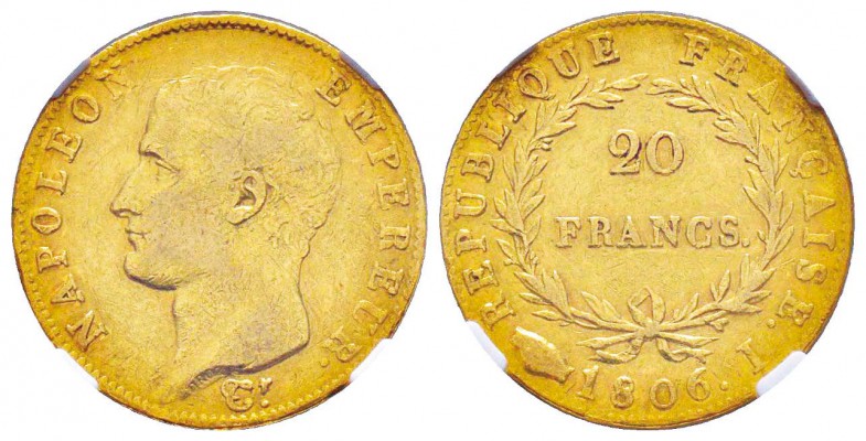 France, Premier Empire 1804-1814       20 Francs, Limoges, 1806 I, AU 6.45 g.   ...