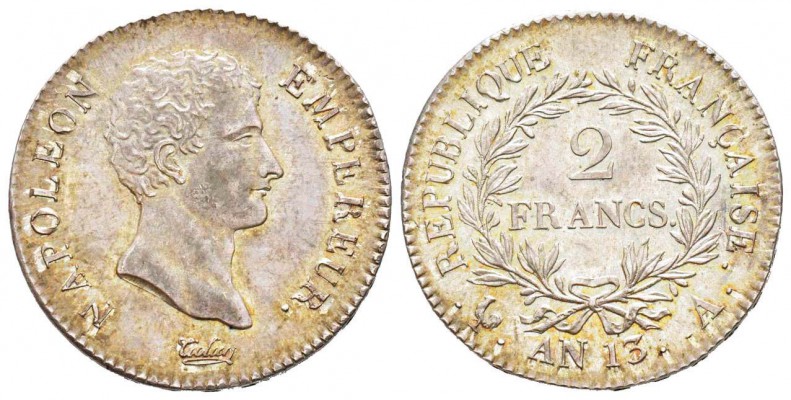 France, Premier Empire 1804-1814       2 Francs, Paris, AN 13 A, AG 10 g. 
Ref ...
