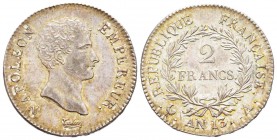 France, Premier Empire 1804-1814       2 Francs, Paris, AN 13 A, AG 10 g. 
Ref : G.495
Conservation : Superbe