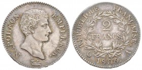 France, Premier Empire 1804-1814       2 Francs, Paris, 1806 A, AG 10 g. 
Ref : G.496
Conservation : Superbe avec une jolie patine
