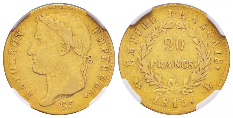 France, Cent-Jours, 20 mars-22 juin 1815      20 Francs, Bayonne, 1815 L, AU 6.4...
