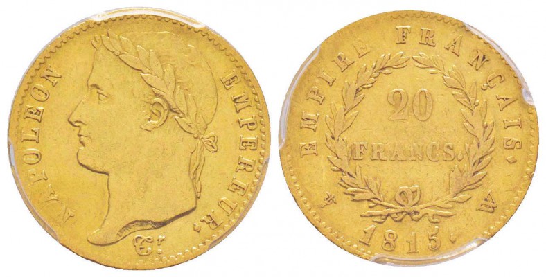 France, Cent-Jours, 20 mars-22 juin 1815      
20 Francs, Lille, 1815 W, AU 6.4...