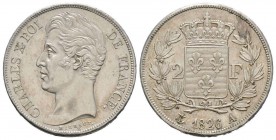 France, Charles X 1824-1830      2 Francs, Paris, 1826 A, AG 10 g. 
Ref : G. 516
Conservation : presque FDC