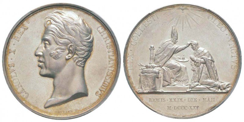 France, Charles X 1824-1830     
 Médaille, 1825, par Gayrard, AG 73 g. 50 mm
...