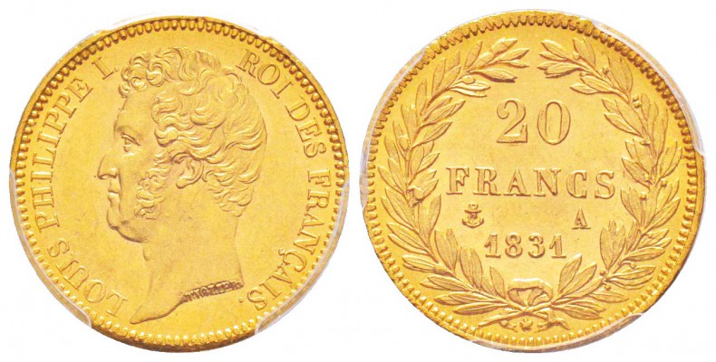 France, Louis Philippe 1830-1848       
20 Francs tranche en creux, Paris, 1830...