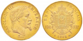 France, Second Empire 1852-1870       
100 Francs,  Paris, 1862 A, AU 32.25 g.                 
Ref : G.1136, Fr. 581               
Conservation :...