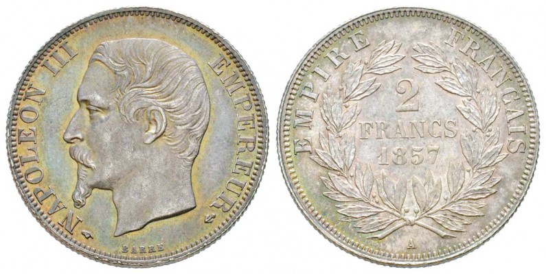 France, Second Empire 1852-1870       
2 Francs, Paris, 1857 A, AG 10 g.       ...
