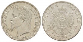 France, Second Empire 1852-1870       
2 Francs, Paris, 1870 A, AG 10 g.                
Ref :  G.527    
Conservation : presque FDC