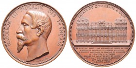 France, Second Empire 1852-1870 
Médaille, du Palais du Commerce,  par M. PENIN F. LVCD , AE 157 g. 68 mm
Avers : NAPOLÉON III EMPEREUR DES FRANÇAIS...