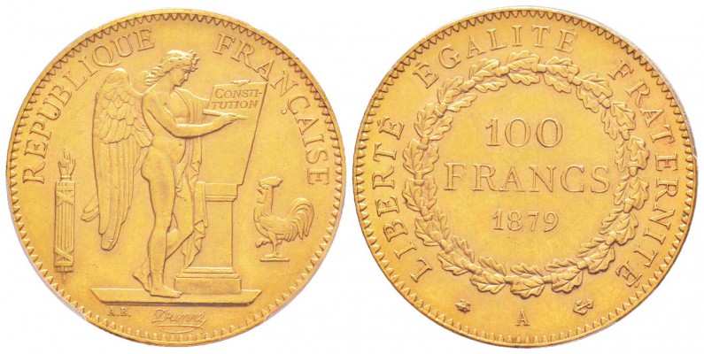 France, Troisième République 1870-1940       
100 Francs, Paris, 1879 A, Ancre ...