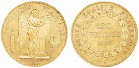 France, Troisième République 1870-1940
100 Francs, Paris, 1889 A, AU 32.25 g.
Ref : G.1137, Fr. 590
Conservation : PCGS Proof 62
Quantité : 100 ex...