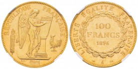 France, Troisième République 1870-1940    
100 Francs, Paris, 1896 A, AU 32.25 g.                
Ref : G.1137, Fr. 590               
Conservation...