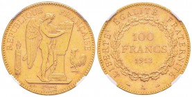 France, Troisième République 1870-1940    
100 Francs, Paris, 1913 A, AU 32.25 g.                
Ref : G.1137a, Fr. 590              
Conservation...