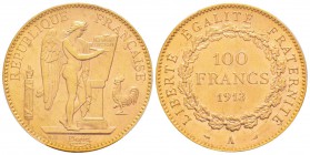 France, Troisième République 1870-1940    
100 Francs, Paris, 1913 A, AU 32.25 g.                
Ref : G.1137a, Fr. 590              
Conservation...
